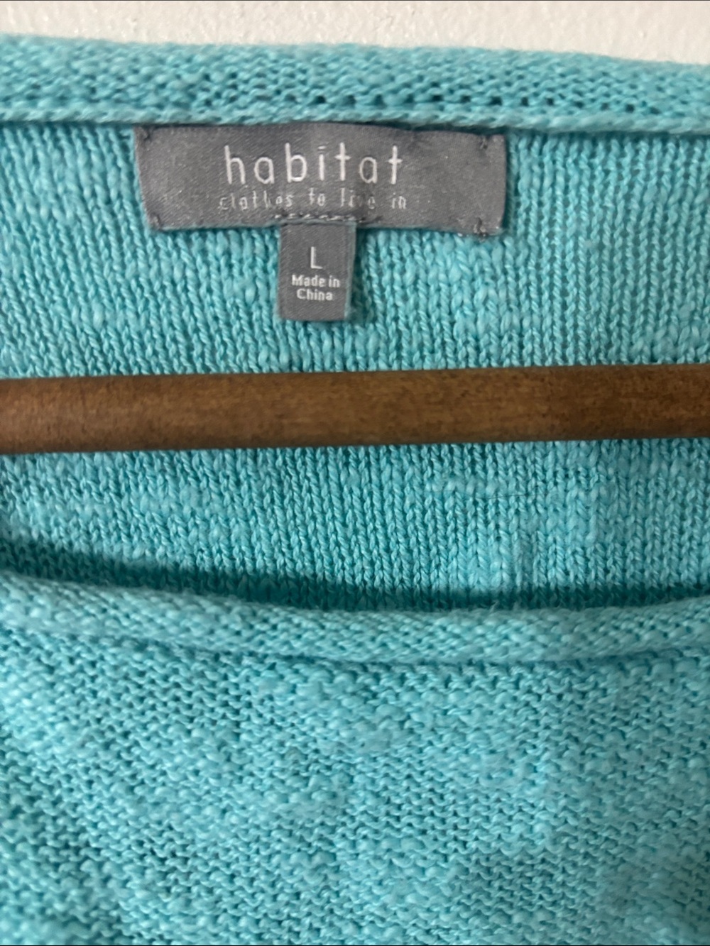 Habitat Blue White 100% Cotton Sweater Lagenlook Contemporary Modern Size Large - Picture 3 of 5
